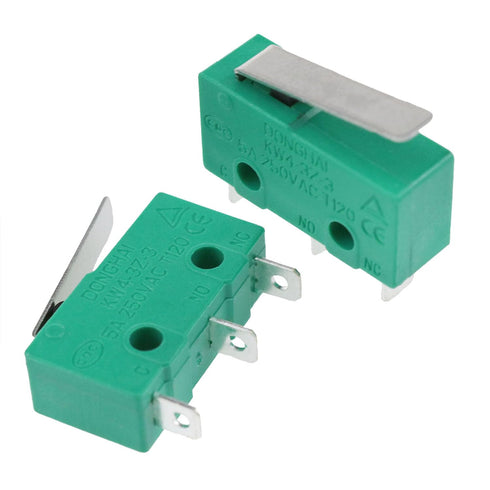 KW4-3Z Micro Limit Switch Three-Pin Roller Waterproof Travel Limit Switch Micro Switch with Lever Green 4PCS...